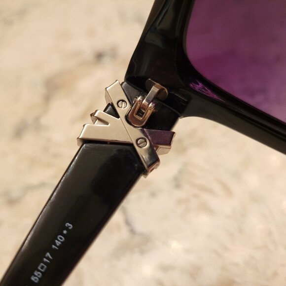 Swarovski Official Sunglasses SK 157 01B Crystal Black Frames Purple Lenses Cat - Picture 10 of 16